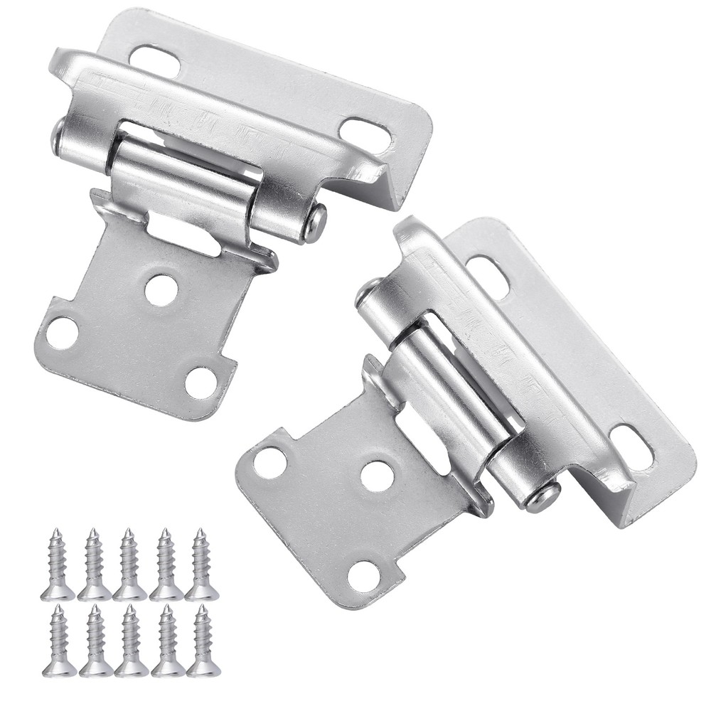 10 Pcs 1/2″ Overlay Semi Partial Wrap Around Cabinet Hinges Self Closing Hinges