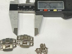 4 Sets 24mm x 19mm silver Mini screws Box Decorative Case Hasp Latch
