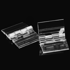 Plastic Hinges, Clear, 1.34 X 0.98 Inch, 20 Pcs | Transparent Acrylic, Mini Hard