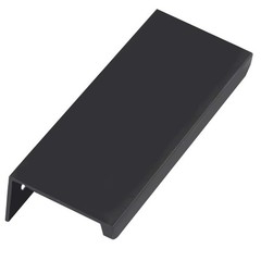 12 PCS 3.15 Inch Black Aluminum Concealed Finger Edge Pull Handles Cabinets