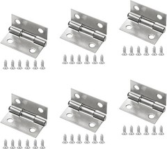 Elegant 6-Pack 1 Inch Stainless Steel Butt Hinges for DIY Crafts & Cabinets