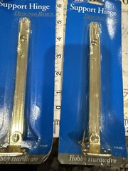 New 2X IVES SCHLAGE SUPPORT HINGES Brass Right Hand