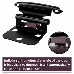 Kitchen Door Cabinet Hinges Self Closing Face Mount Cupboard Overlay w/ Screws