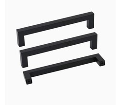 Goldenwarm LSJ12BK160 6.25” Matte Black Square Cabinet/Drawer Pulls – 2 Pack –