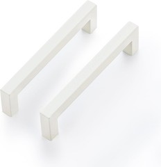 30 Pack 5 inch White Stainless Steel Square Cabinet Drawer Pull Handles