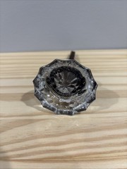 Vintage 12 Point Glass Door Knob w/ Spindle Salvage Hardware 2″