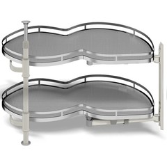 Kinchoix Blind Corner Cabinet Pull Out Organizer 30″ Soft Close 2 Tier kitchen