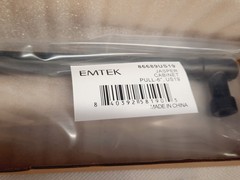 (3) Emtek Jasper 6 In C/C Bar Cabinet Pull Industrial Modern, Flat Black 86689US