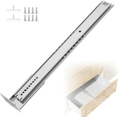 2 Pcs 16 Inch Center Mount Drawer Slides, Bottom Mount, Undermount, Heavy Dut…