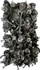 2x Cupboard Drawer Knob Pull 1-3/8″ Spoke Design Pewter Kitchen Bathroom Dresser