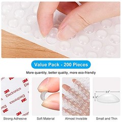 FATLODA 400PCS Cabinet Bumpers Clear Rubber Bumpers Self Adhesive, Soft
