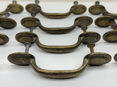 (12) Vintage KBC Keeler Brass Drawer Pull Handles Mid-Century Cabinet 4.5” READ