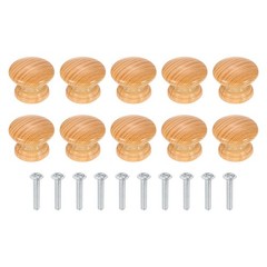 10 Pcs 1.1″ Cabinet Knobs, Plastic Drawer Pulls for Bedroom, Light Brown