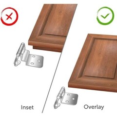 2/10/20/50/100pcs Kitchen Cabinet Self Closing Face Mount Cupboard Door Hinges