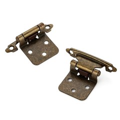 Home Expert 10 Pack (5 Pairs) Antique Brass 1/2 Inch Overlay,