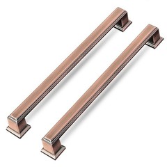 Antique Copper Cabinet Pulls – 10 Pack Square Zinc Alloy Drawer Handles