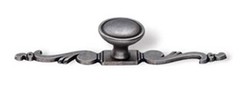 Hardware Cabinet Dresser Drawer Pull KNOB with Long Backplate Antique Pewter