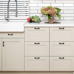Solid 3 Inch Big Square Foot Cabinet Pulls Matte Black Arch Pull Kitchen Cabi…