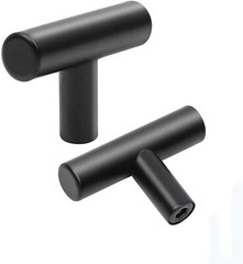 Black Kitchen Cabinet Pulls Stainless Steel Door Drawer T Bar Knobs Handles Lot