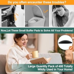 400pcs Cabinet Door Bumpers Clear Self Adhesive，0.3inch small3/10″(8x2mm)400pcs