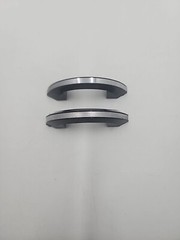 Retro Drawer Pulls Black & Chrome Mid Century 2 3/4″ Long Set Of 2