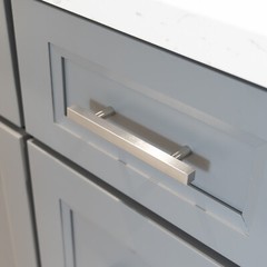 Brushed Nickel Modern Cabinet T Handles Pulls Kitchen Hardware Stainless Steel