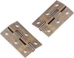 MY MIRONEY 1.5″ Mini Solid Brass Hinges 4-Pack Antique Bronze Cabinet Hinges Ret