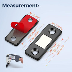 12 Pack Magnetic Door Catch Ultra Thin Cabinet Magnetic Catch Adhesive Black Cab