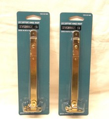 LOT OF 2 – EVERBILT BRIGHT BRASS FINISH LID SUPPORT RIGHT HINGES “FREE SHIPPING”
