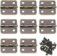 Mini Retro Metal Hinges 30 Pcs Antique Jewelry Box Hinges with Screws for Gift C