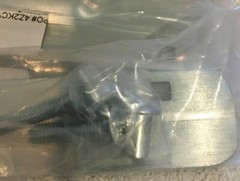 6 each Rockwood 321.2C Stainless Steel Mortise Latch Protector, 1-1/2″ W x 10″ H