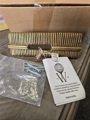 == Worlds Away Jadyn Knob Wrapped Metal Rectangle Antique Brass 5.5″W 2″H