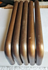 Set of 5 Antiqued Brass/Bronze Wire Pulls 4″ center to center open box