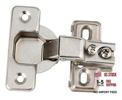 6 Pack of Self-Closing 1/2″ Overlay Cabinet Hinges – Self-Closing Short Arm