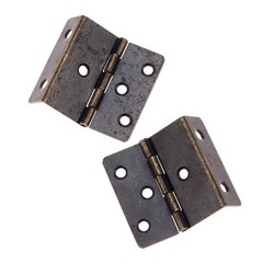 2 Pcs Three Folding Hardware Hinge, Antique Bronze Hinges, Decorative Box Hin…