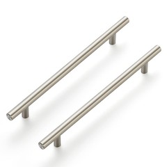 Ravinte 10 Pack 10 Inch Brushed Nickel Cabinet Pulls 7~1/2″ Hole Center