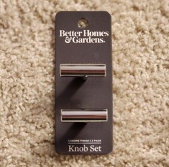 Better Homes and Gardens Chrome Finish Knob Set of 2 for Drawers & Cabinets 1″