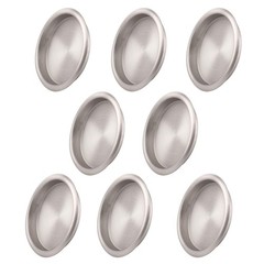 8 Pack Closet Door Finger Pull Satin Nickel- 2-1/8” round Sliding Finger Door Pu