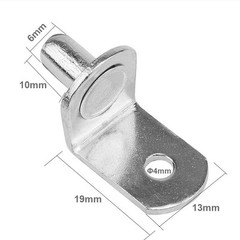 50 Pcs 5mm Shelf Pins, L-Shaped Nickel Plated Shelf Support Pegs with Hole fo…