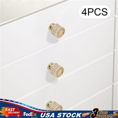 4 Pack Kitchen Knobs Cabinet Handles Brushed Brass Cabinet Pulls Gold Drawer