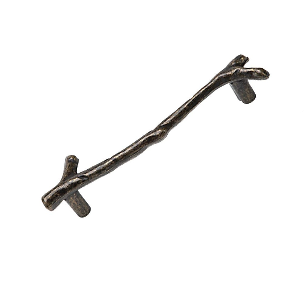 Antique Bronze Twig Pulls Branch Zinc Alloy Cabinet Knobs Handles 96mm 2 Pack