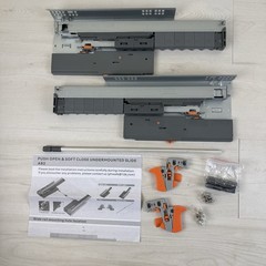 SIGOEI 18 Inch Push to Open & Soft Close Undermount Drawer Slides, Full Extensio