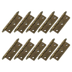 10Pcs Non-Mortise Hinges Cabinet Door Hinges for Closet Window Bronze