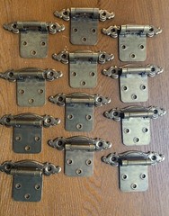 12 Vintage Self Closing Cabinet Hinges Keeler Brass Co Decorative Hardware 5/8