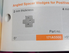 NEW BLUM 171A5500 Angled Spacer Wedge, 171A550-01, 2mm