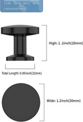 9BUILD 10 Pack 1.2 Inch Round Matte Black Drawer Knobs for Cabinets & Dressers