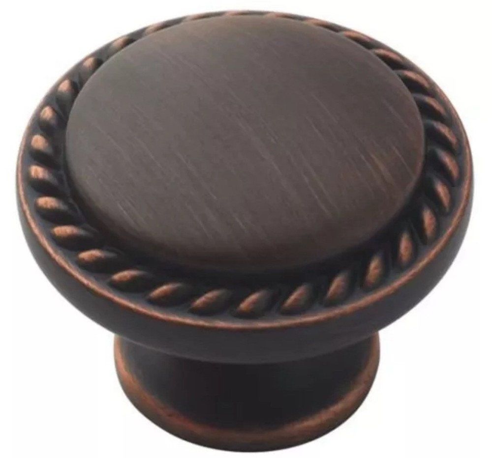 12x Amerock Allison Oil Rubbed Bronze Round Rope Cabinet Knob Pull BP53001-ORB