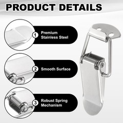 2Pcs 3″ Stainless Steel Spring Loaded Toggle Latch with Mounting Screws)