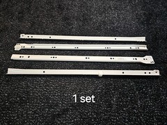 (QTY 20 PAIRS) KV 1805T WH 550, 22″ L 3/4 Ext Bottom/Side Mount Drawer Slide