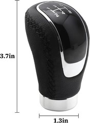 5 Speed Shift Knob, Weihted Manual Gear Shifter Knobs, Leather G Color: Black